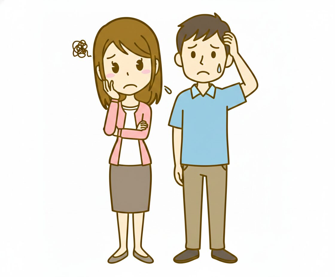 困り果てた両親